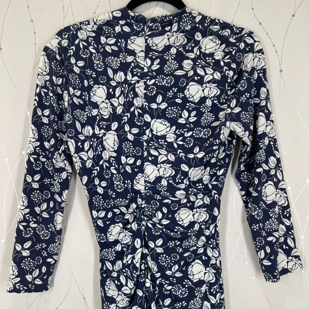 Nicole Miller Navy Blueprint Stefanie Midi Dress $295 - Picture 12 of 14